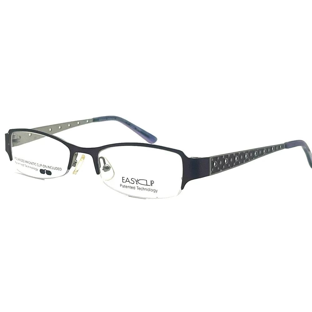 EASYCLIP P6039 RED PURPLE EYEGLASSES FRAMES 49-17-135 AUTHENTIC NEW